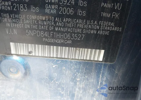 2017 Hyundai Elantra Se from USA, damaged, VIN 5NPD84LF1HH063527